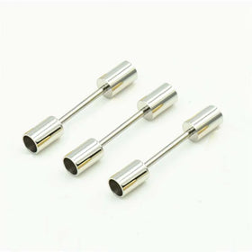 Stainless Steel Detachable Thin and Long Column Wheel Rivets Double Studs Screw Clasp for DIY Rope Bracelet Connection