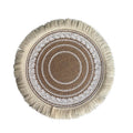 Wholesale Photography Props Round Large Hotel Home Restaurant Kitchen Desktop Linen Woven Boho Placemat With Tassel Macrame