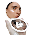Travel Compact Mirror with UV Camera for Sunscreen Test 2X Magnification Portable Lighted Mirror for Handbag Pocket