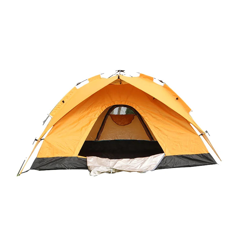 Woqi Best Selling Polyester  6m Automatic Living Room Tent Black Coating One Bedroom Structure Summer Outdoor Camping Tent