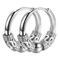Cool Punk Men's Stainless Steel Hip Hop Stud Earrings Round Earring Pendant for Men Earings Jewelry Gifts
