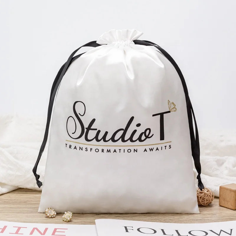 Satin Bags Drawstring Jewlery Packaging Small Mini Satin Jewelry Pouch Bags With Logo Custom