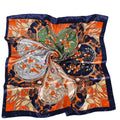 Manufacturer Custom Logo Stylish 35" Square Polyester Silk Satin Bandana Head Scarf for Women Digital Print Flower Design Beach