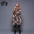Fashion Winter Long Fur Coat Women Natural Fur Outerwear New Arrival Fox Fur Coats