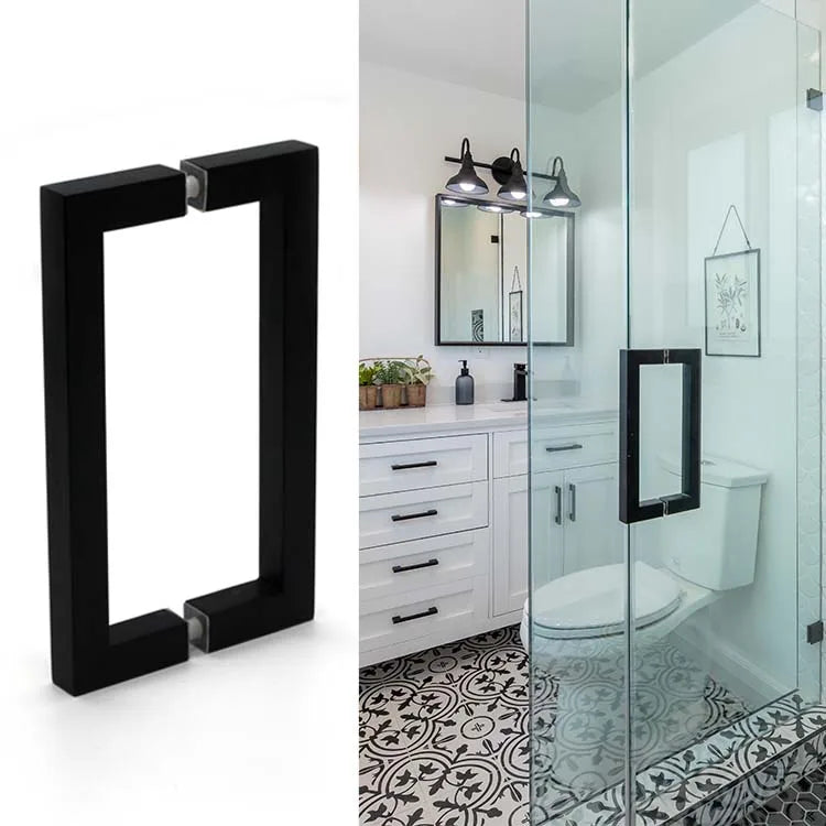Luxury Modern Stainless Steel 304 Glass Door Pull Handles Long Pull Handle for Glass Door Black