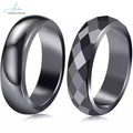 Stone Ring Men Hematite Ring Hip-hop Fashion Simple Best-selling Men Couple Ring Magnetic Black Stainless Steel Anniversary