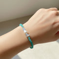 Summer Beautiful Bracelet Lake Blue Natural Stone Beaded Freshwater Pearl Charm Bracelet for Girls