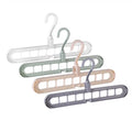 Cheap Plastic Hanger Drying Rack Rotatable Coat Clothes Folding Multi Layer Hangers Space Saving 9-Hole Foldable Hanger MegaBDM