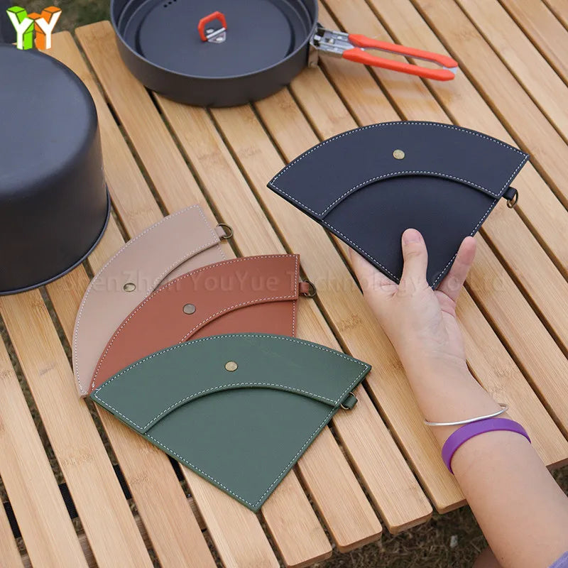 Leather Coffee Filter Case Fast Ship Waterproof Scalloped Napkin Storage Bag Paper Case Coffee Tissue Cover for Restaurant