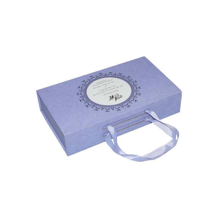 Custom Printed Matt Lamination Rigid Cardboard Magnetic Gift Box for Beauty Instrument Camera Luxury Purple Cosmetic Packaging
