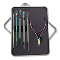 Custom logo 6 in 1  Professional Nail Pusher Double Ended Stainless Steel Cuticle Cleaner Manicure Pedicure Pusher Set for Salon