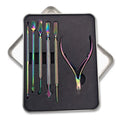 Custom logo 6 in 1  Professional Nail Pusher Double Ended Stainless Steel Cuticle Cleaner Manicure Pedicure Pusher Set for Salon