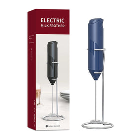 Commercial 6W Handheld Foam Maker Custom Logo Electric Milk Frother with Stand Plastic Mixer for Coffee Milk Stocked Feature