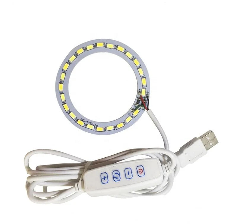 SMD LED 5V Circular Switching Light with Usb Dimmable Power Cord 3W 5W 10W Light Board Pcb DIY Night Light Frame Lamp Accessory