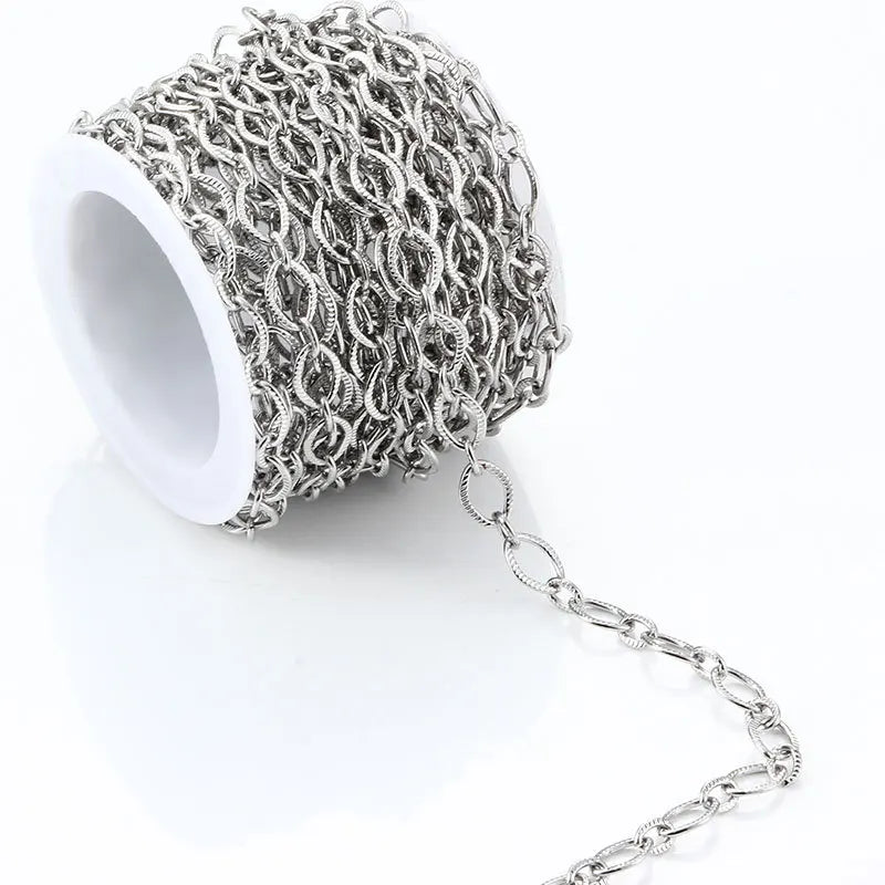 Stainless Steel indentation square chain specialty fashion diy necklace bracelet hipster accessories clothing pendant