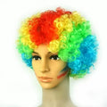 Funny Ombre Clown Wig Curly Wavy Disco Decor for Adult & Kids Performance Curly Wigs for Cosplay Props Fancy Dress Hair Props