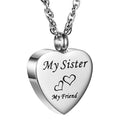 Bigger Ashes Chamber Heart Cremation Urn Stainless Steel Dad Mom Brother Pendant Charms Memorial Urn Keepsake Necklace Cremation