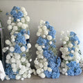 Wedding Artificial Flower Arrangement Royal Blue Rose Hydrangea Center Piece Flower Arch Birthday Backdrop Background