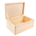 Creative Deco Large Wooden Storage Box With Hinged Lid Plain Unpainted Gift Box