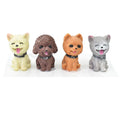 Lovely Teddy Resin  Small Dog Poly Resin Statue Pet Collars Design Realistic Animal  Resin Crafts