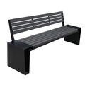 Outdoor Park Modern Recycled Plastic Wood Bench Seat Outside Street 4 Seater Bench Seating Public Garden Patio Bench Chair