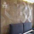 MUMU Outdoor 5D Wood Veneer Interior Decorative Board Lobby TV Wall Composite Sheets Wall Panels