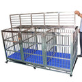 Factory Cutsomize Wholesale Strong Stainless Steel Material 3 Layers 9 Door Folding Big Pet Dog Cage With Wheels