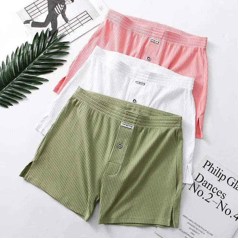 Summer Male One-piece Breathable Cotton Mens Sexy Boxers Underwear Mid-Rise Youth Digital Printing Factory Direct Sale