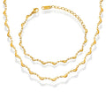 Simple Personality Stainless Steel Fashion Jewelry Dolphin Necklace Sets 18K Gold Plated Adjustable Bracelets