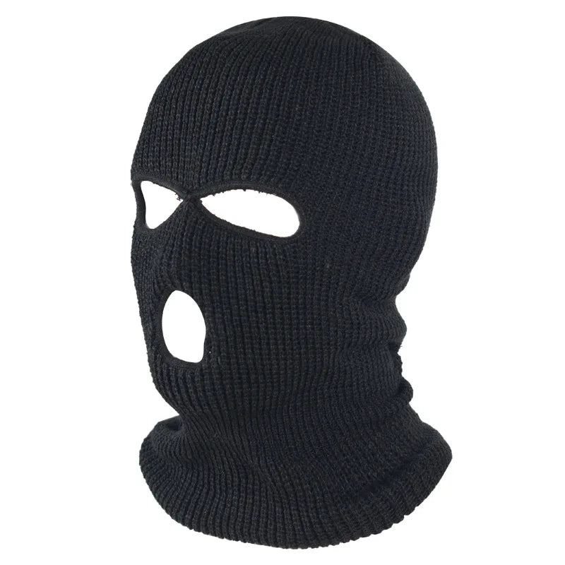 Wholesale Custom Logo Character Winter Beanie Knit Neon 3 Hole Full Face Cover Sports Ski Hat