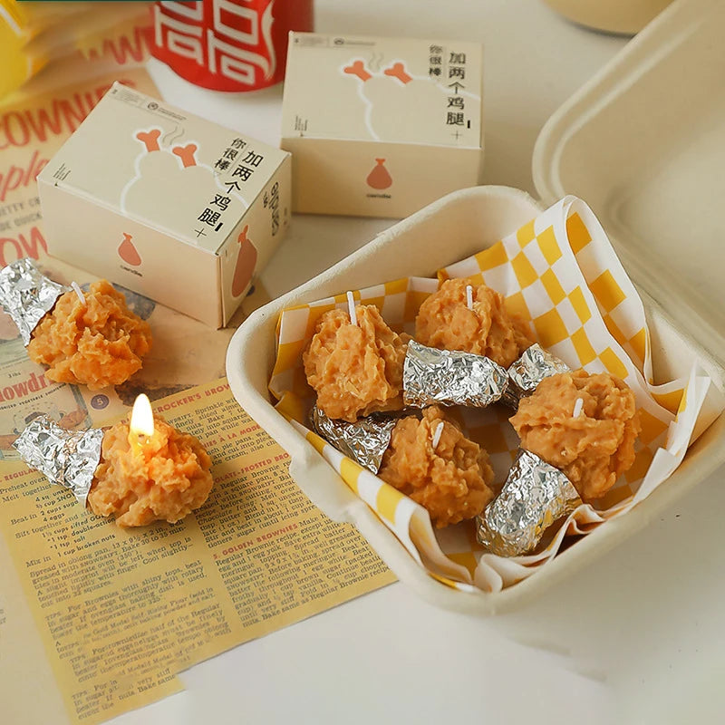 Bedroom Decoration Shooting Props with Hand Gifts Fun Fried Chicken Aromatherapy Candles