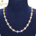 New Cross Collection 10mm 925 Sterling Silver VVS Moissanite Diamond Iced Out Snowflake Cross Link Chain Necklace