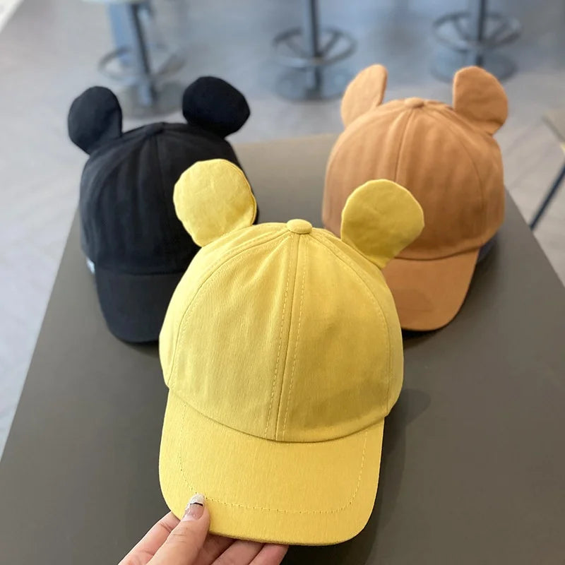Landfond Accessory Unisex Toddler Kids Plain Cotton Adjustable Low Profile Cute Baseball Cap Hat