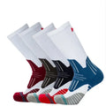 Custom Logo Digital Printing Knitted Cotton Blend White Black Crew Sports Socks OEM Basketball Socks Spring Unisex Adults