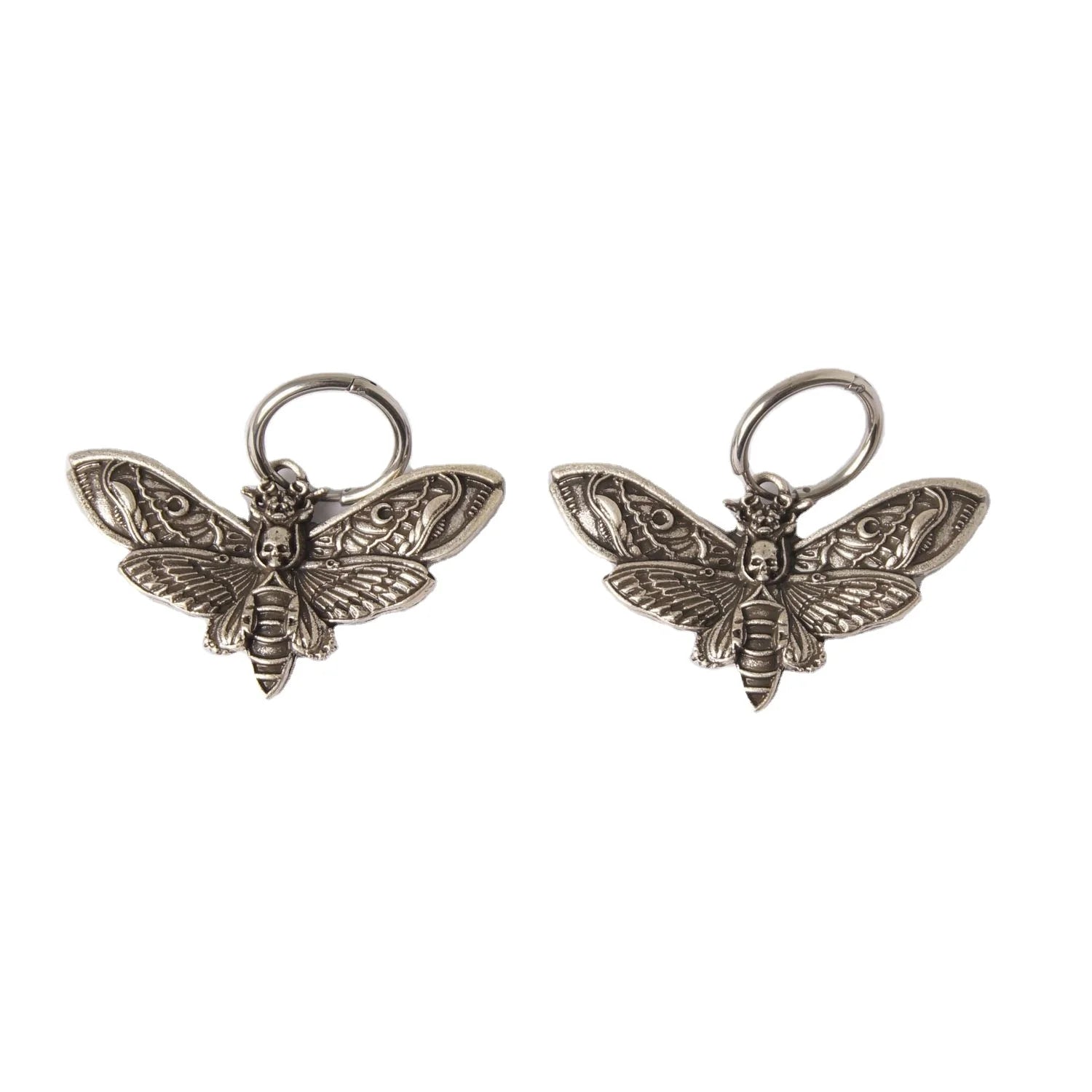 Punk Animal Gothic Style Moth Earrings Skull Creative Jewelry Gift
