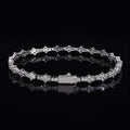 European and American Hip-hop Tennis Chain Bracelet for Men Spring Buckle with Zircon Fashion Brand for the Spring Season