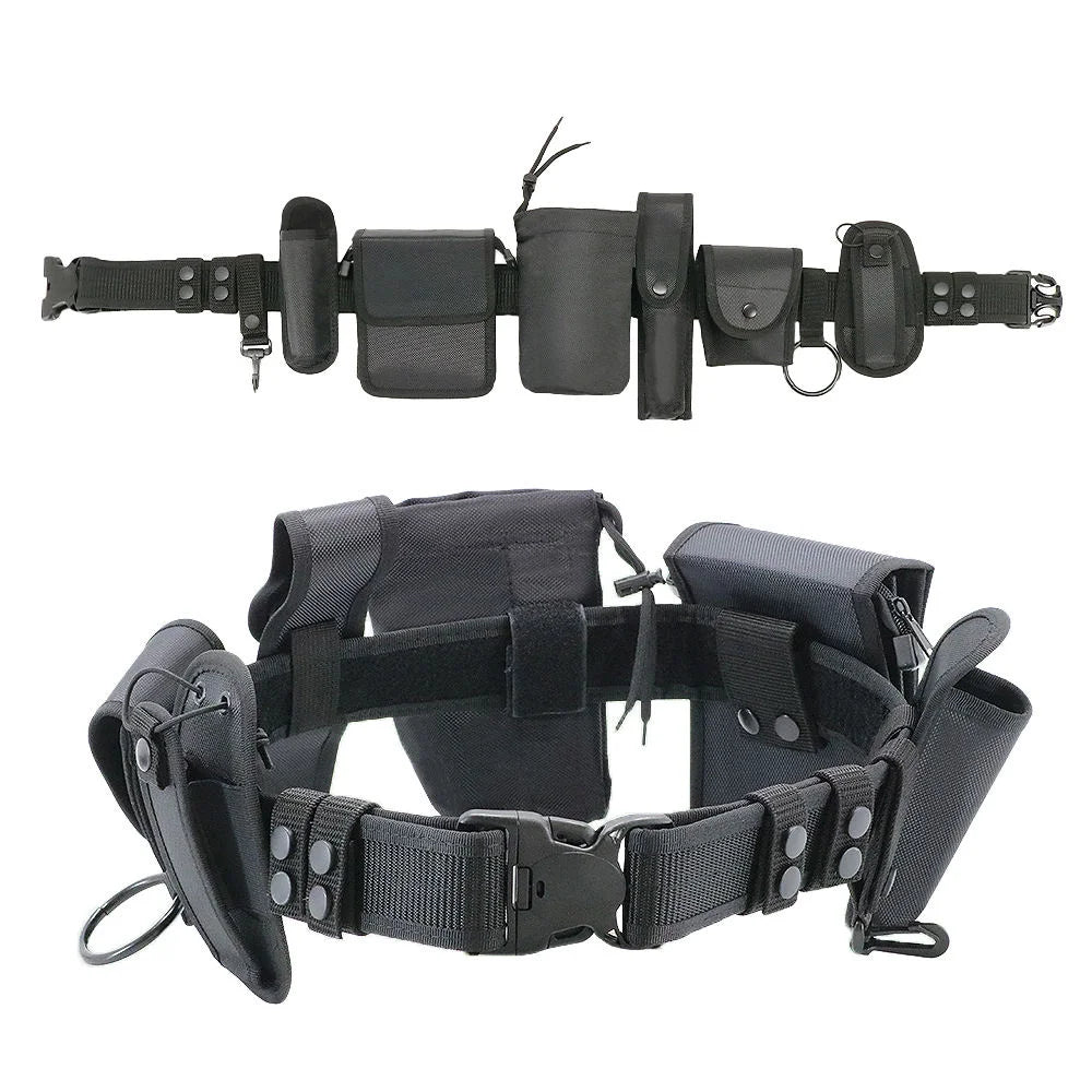 Heavy Duty Tactical Nylon Holster Webbing Belt Modular System Utility Multi-functional Security Protection Guard Duty Belt
