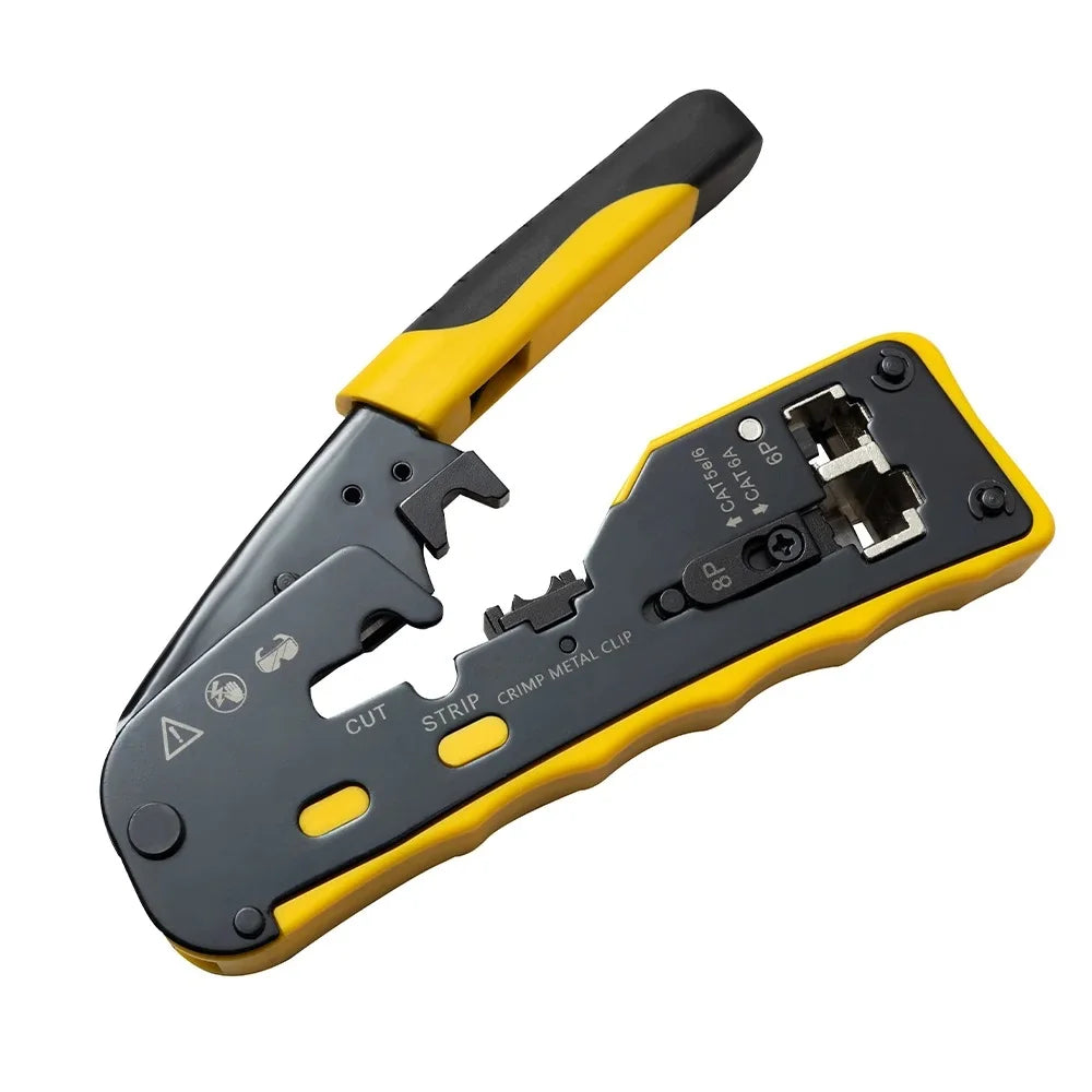 8P 6P RJ45 RJ12 RJ11 Wire Stripping Tool Pass Through Crimping Tools for Cat5 Cat6 Cat7 Cat8 Strip Cut Crimp