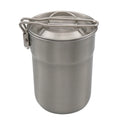 Custom Camping Cup Mug Lightweight Outdoor Portable Stainless Steel Water Beer Mug Foldable Handle 1L Capacity