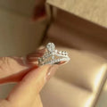 Fashion Crown Ring European and American Creative Micro Inset Diamond Engagement Wedding Ring for Women Men