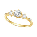 OL0968 Abiding Shield Tarnish Free Handmade Jewelry White Cubic Zirconia 925 Sterling Silver 14K Gold Plated Couple Rings
