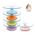 Cake Decorating Supplies Pastries Cupcake Display Rotary Table Revolving Cake Stand Rotating Plate Baking Glass Cake Turntable