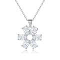 Hot Sale Flower Pendant Oval Cut 4*6mm Original Design Promise Party Necklaces 925 Silver