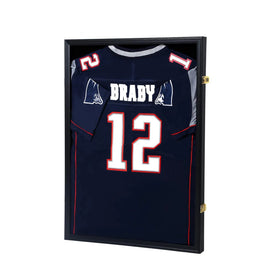 Hot Selling Black Wood Shadow Box 24*32 Inch Football Basketball Jersey Frame Display Case with 98% UV Protection