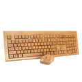 2.4G Wooden Bamboo Wireless USB Keyboard Mouse Combos Multimedia Keyboard and Mouse Gift Set Bamboo Craft