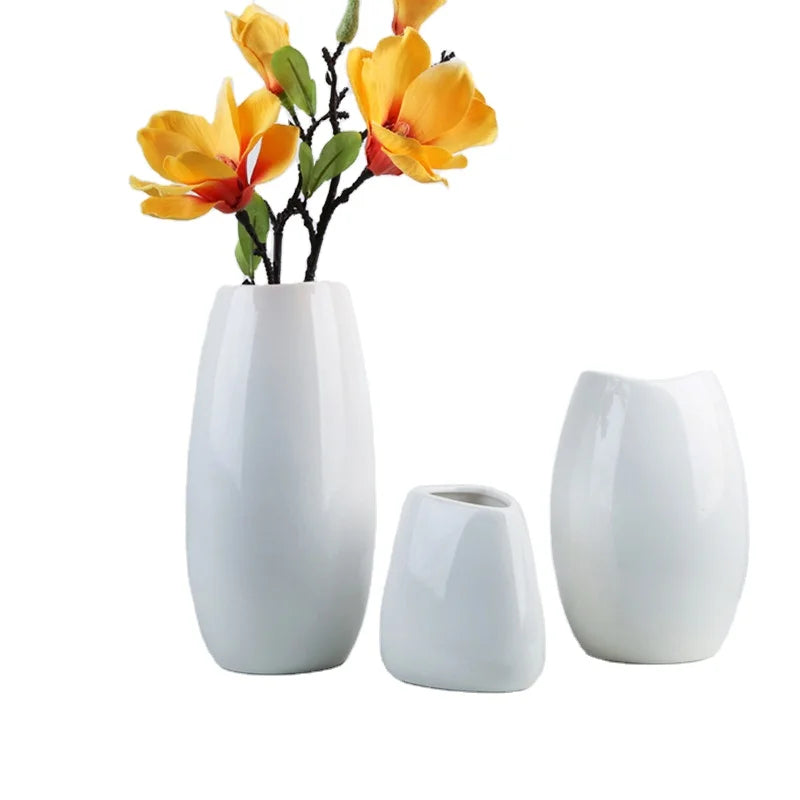 Modern Simple Goose Egg L Size Ceramic Vase Small Nordic Style for Home Decoration