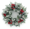 20 Inch Full PE Christmas Wreath With Realistic Artificial Tree Leaves