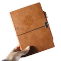OEM Handmade Vintage A5 Leather Notebook Undated Budget Planner and Calendar Journals Bound in Authentic Leather