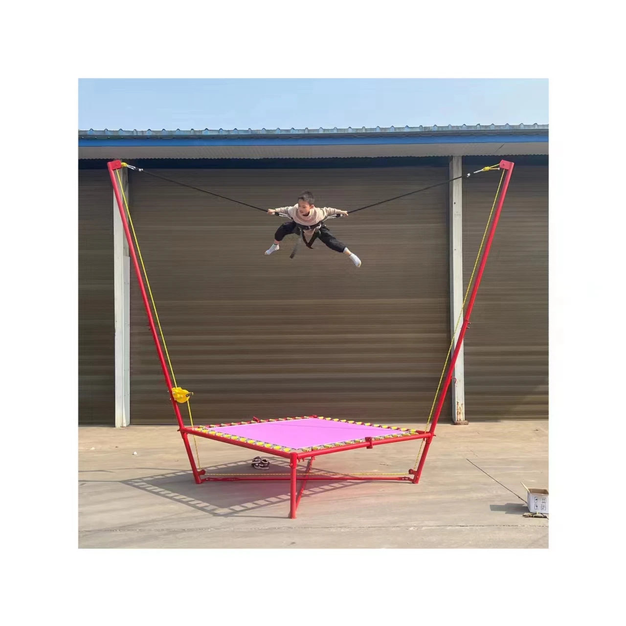 Amusement Park Rides Children Bungee Trampoline Jumping Equipment for Sale square Bungee Jumping Trampolines