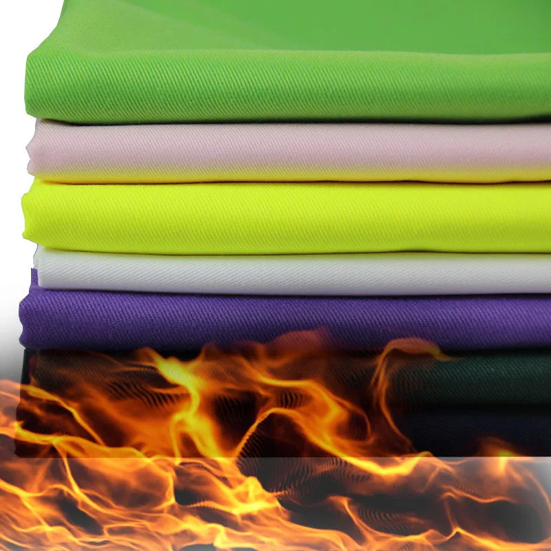 Orange 260GSM Woven Twill Workwear Fabric Antistatic & Fire Resistance for Oil and Gas Industry for Boys and Girls
